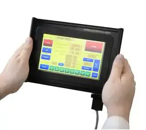 2nd touchscreen is used as a remote control trigger for safety